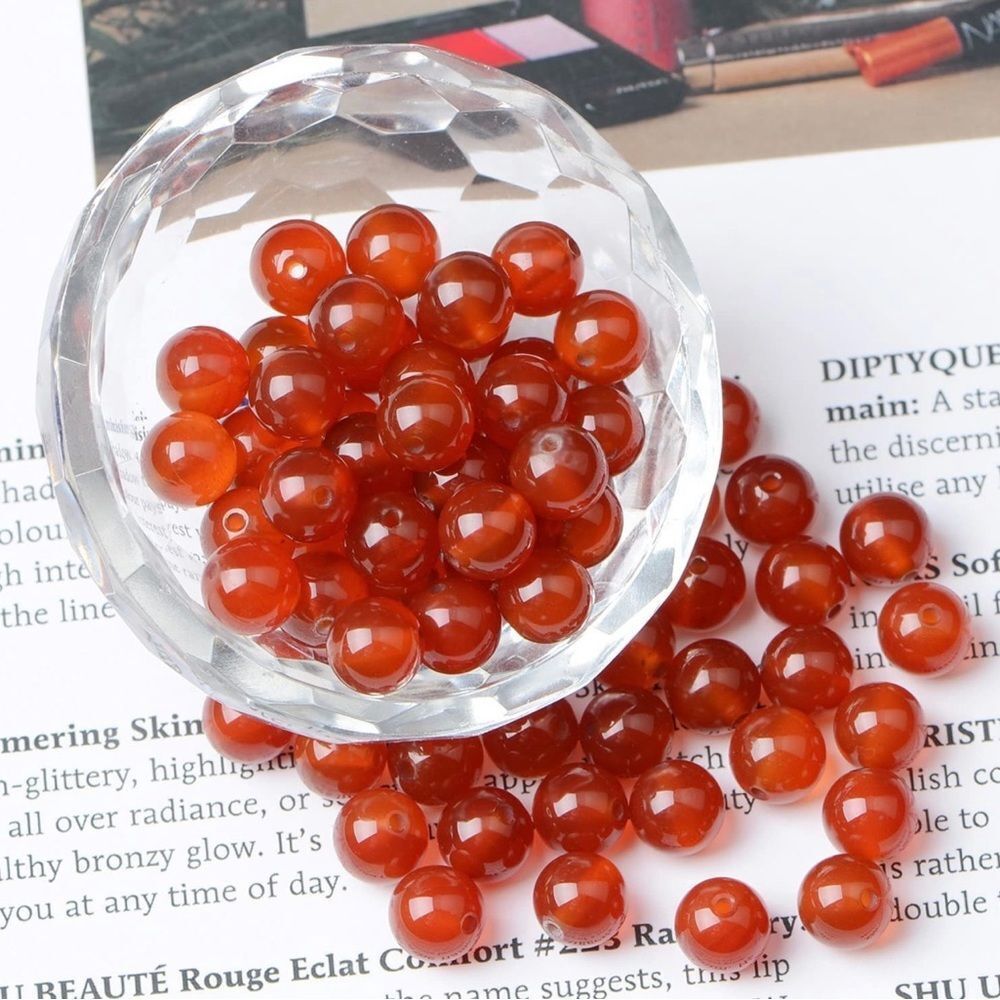 NWT Wool + Pepper Co. Zodiac + Gemstone - Cancer + Carnelian Bracelet (Gold) 6mm - Picture 7 of 7
